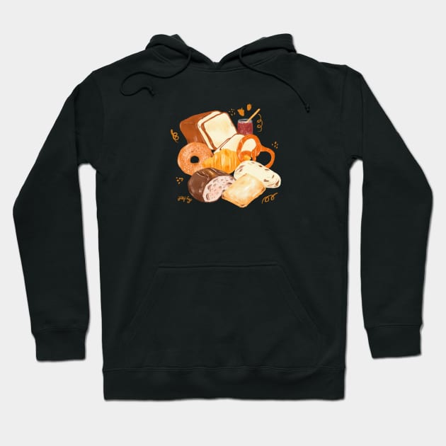 bread lovers Hoodie by piyo.studio